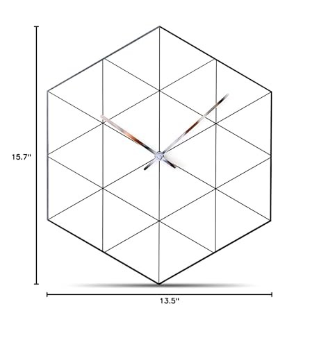 Modern Minimalist Geometric Wall Clock (Black)