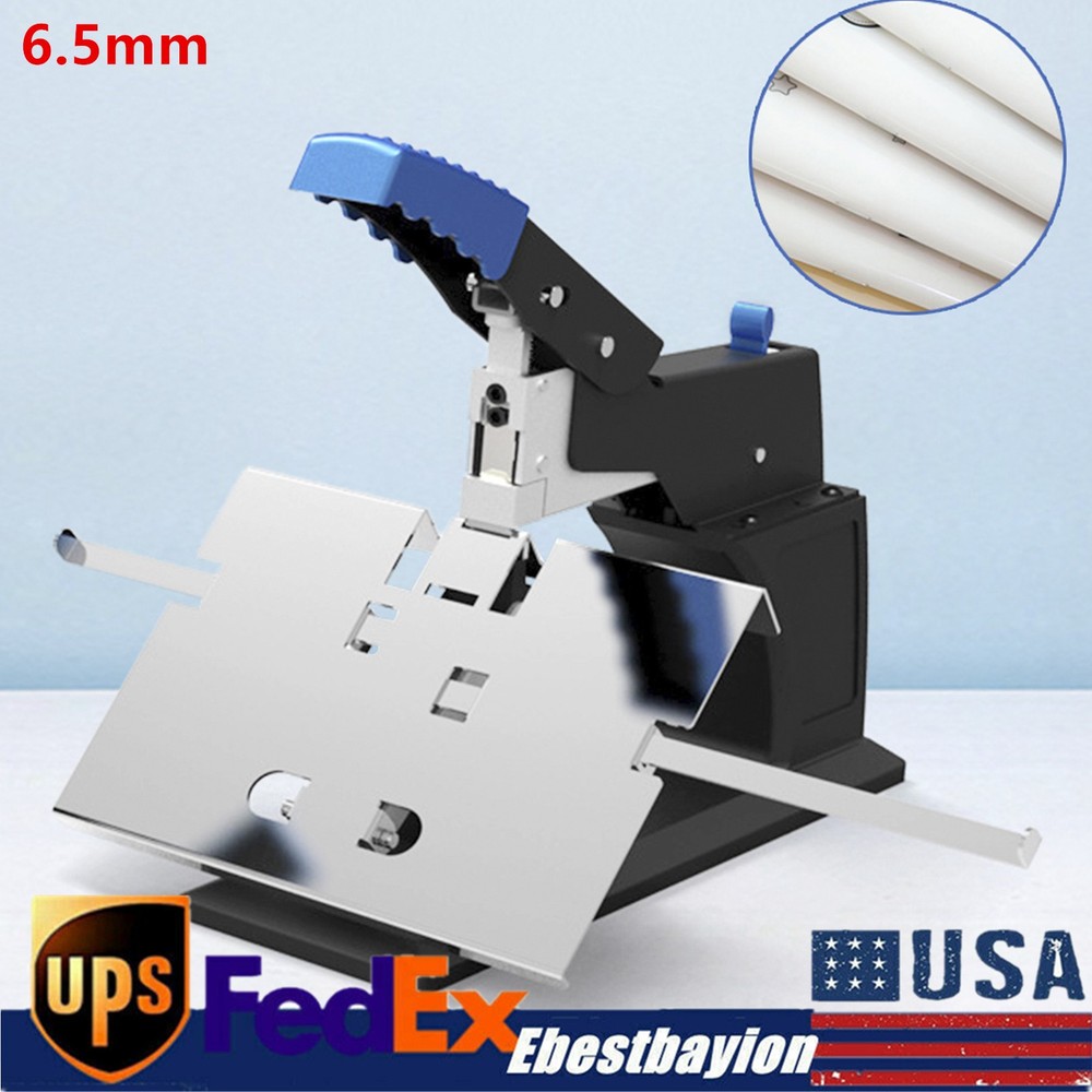 Office Desk Stapler Manual Riding Stitcher Flat/Saddle Binding Machine 6.5mm New
