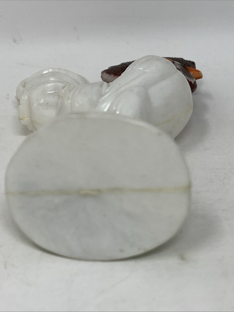 Vintage Knickerbocker Hard Plastic Rooster White 4.5” Easter