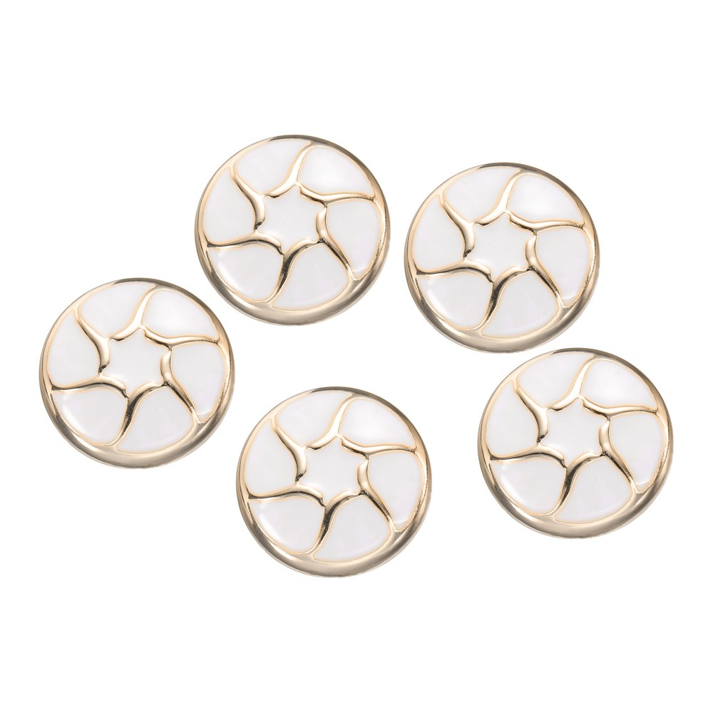 5pcs Gold Pearl Button 25mm 0.45" Thick Sewing Button Style A