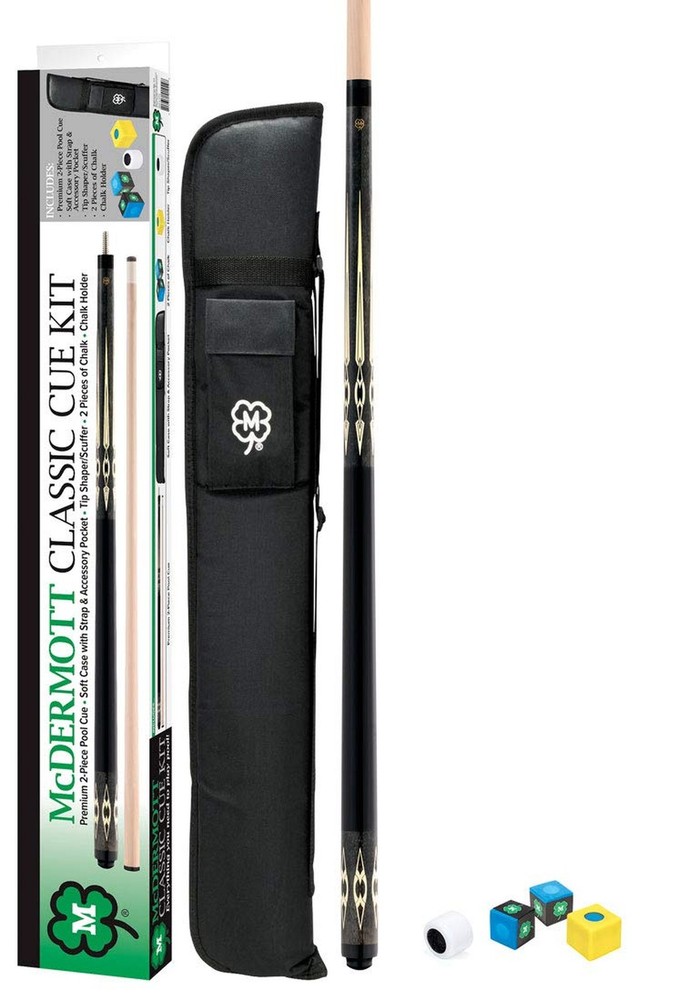 McDermott Classic Pool Cue Kit (Dark Gray, 18oz)