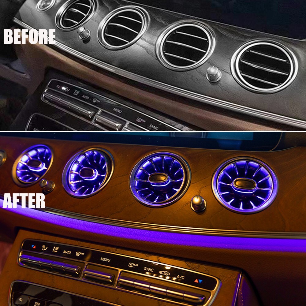 For Mercedes Benz E Class W213 e300 e43 e63 64 Colors Air Vent LED Ambient Light