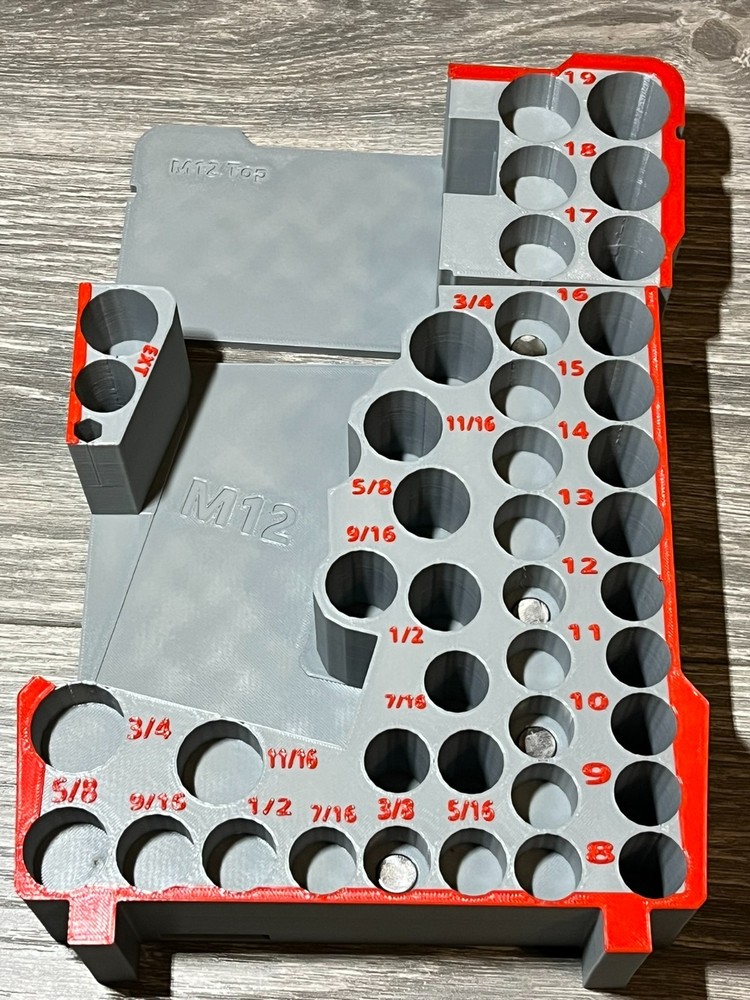 Milwaukee M12 2563-20 Stubby 3/8 Deep Impact Socket Insert for PACKOUT Organizer