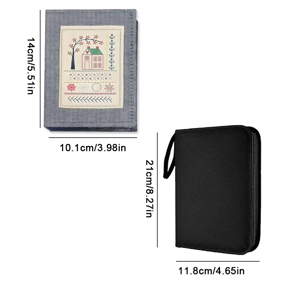 Complete Sewing Kits+Embroidery Stitch Guide Book Needles Scissors Buttons Pins