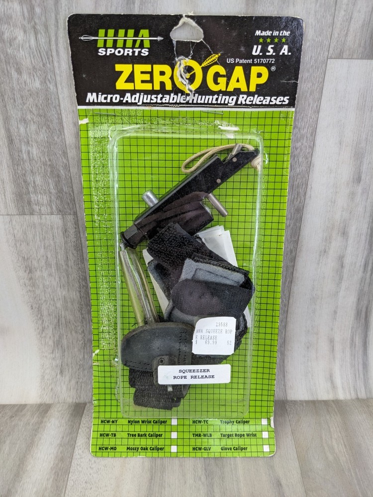 Made In USA-NOS - Zero Gap Micro Adjustable Bow Hunting Squeezer Rope Release