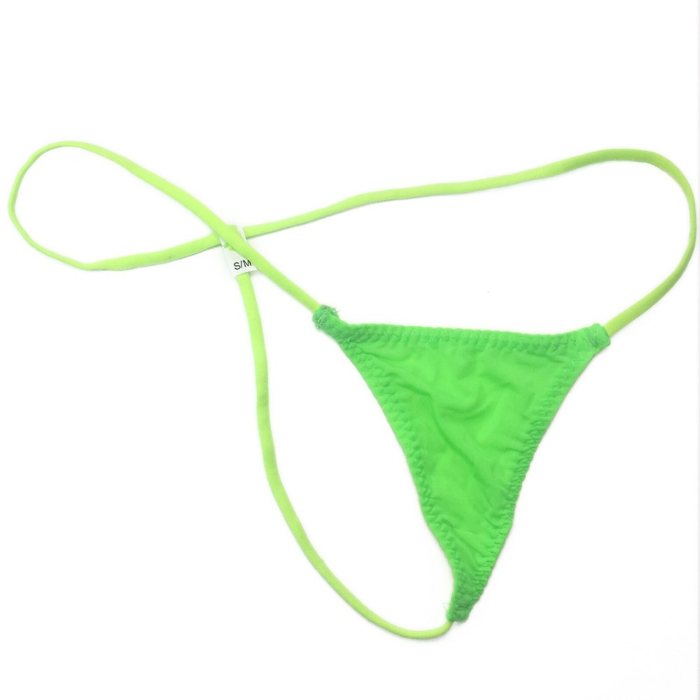 K7012 Mens String Thong Micro Flat Front Triangle Soft Semi C-thru for FUN