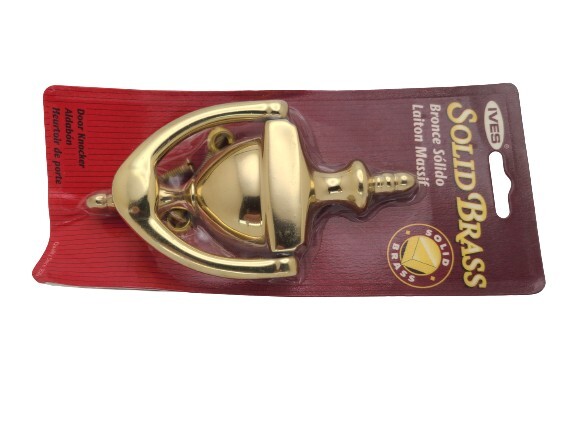 Ives Schlage Solid Brass Door Knocker Bright NOS 6”x3”