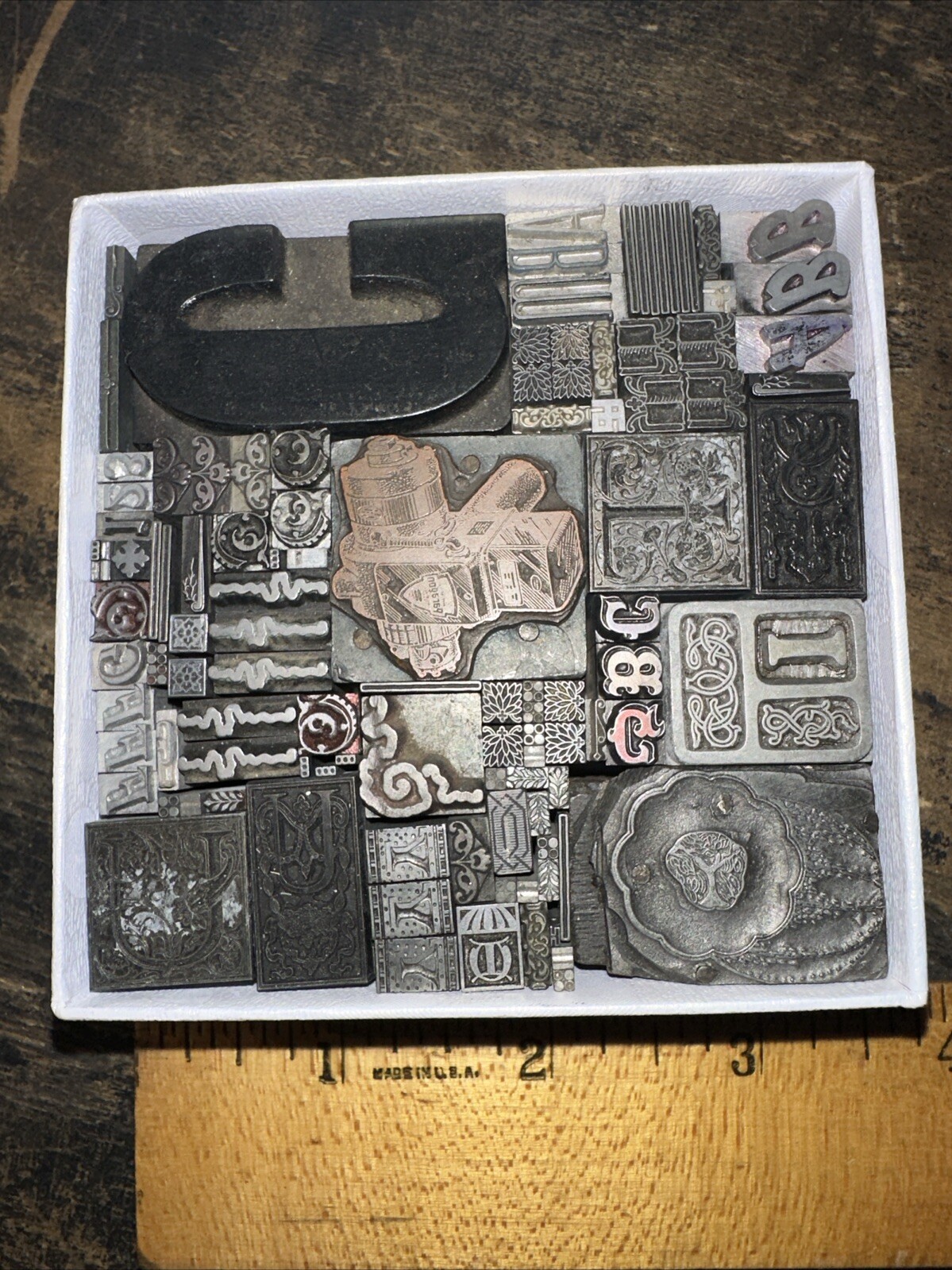 Printing Blocks Lead Ornamentals Borders Dingbats. Beautiful Variety!! #QQ