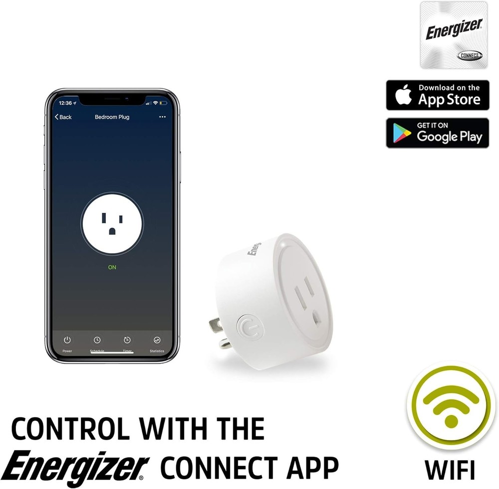 2 Pack Mini Smart Plug, WiFi Enabled, Voice Control with Alexa and Google