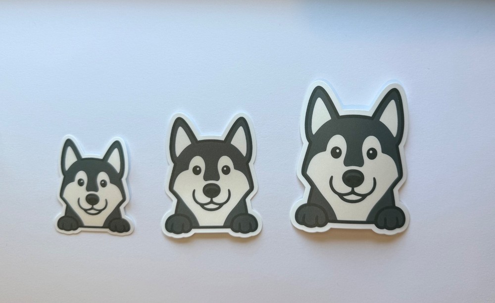 Husky Peeking Sticker