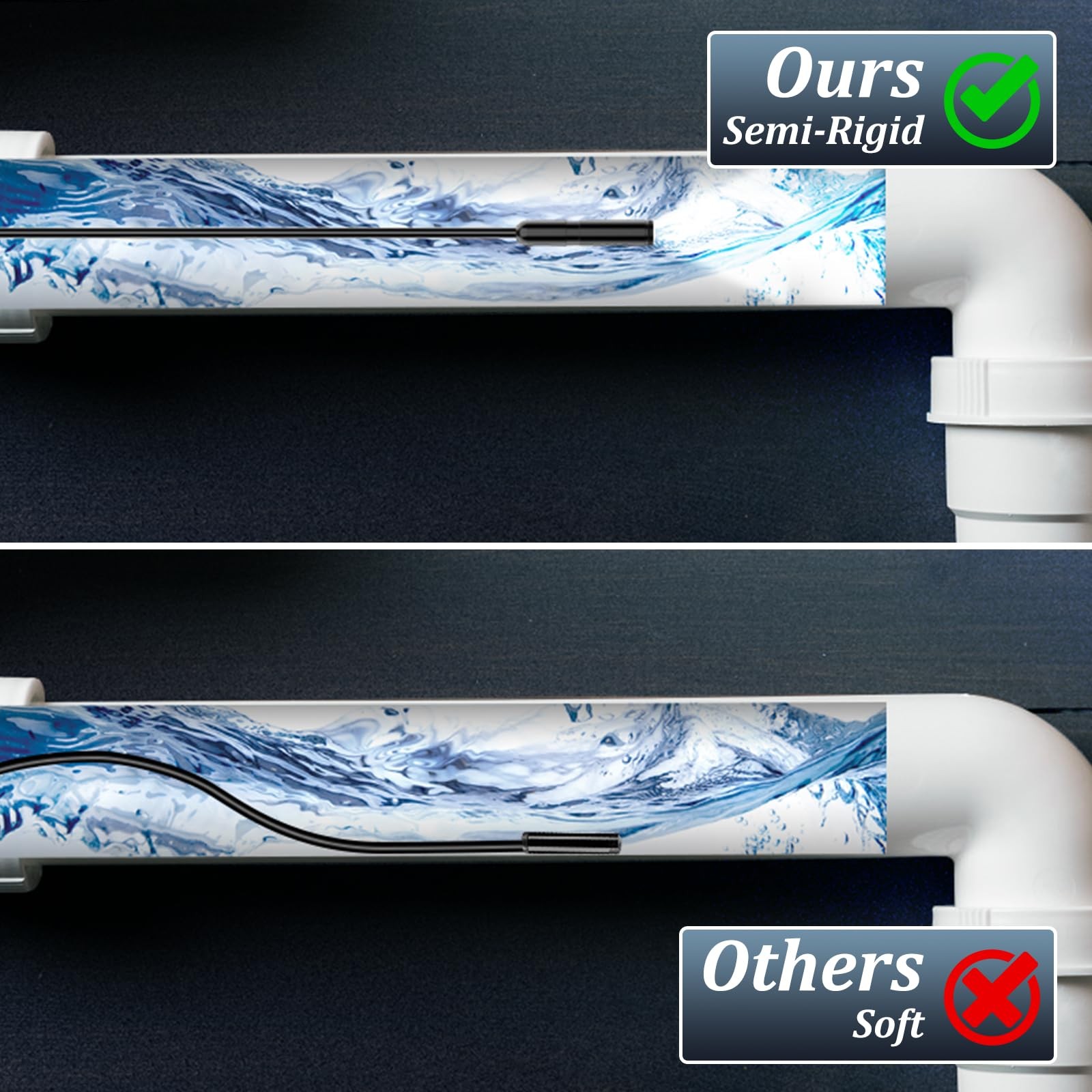 Borescope Camera with Light, 1920P HD 32.8ft Snake Camera for iOS/Android