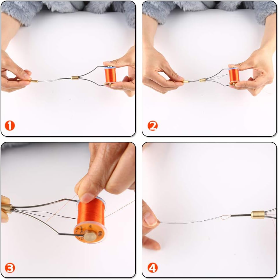 Fly Tying Tools, Fly Tying Kit with Bobbin Thread Holder, Wire Threader, Knot Wh