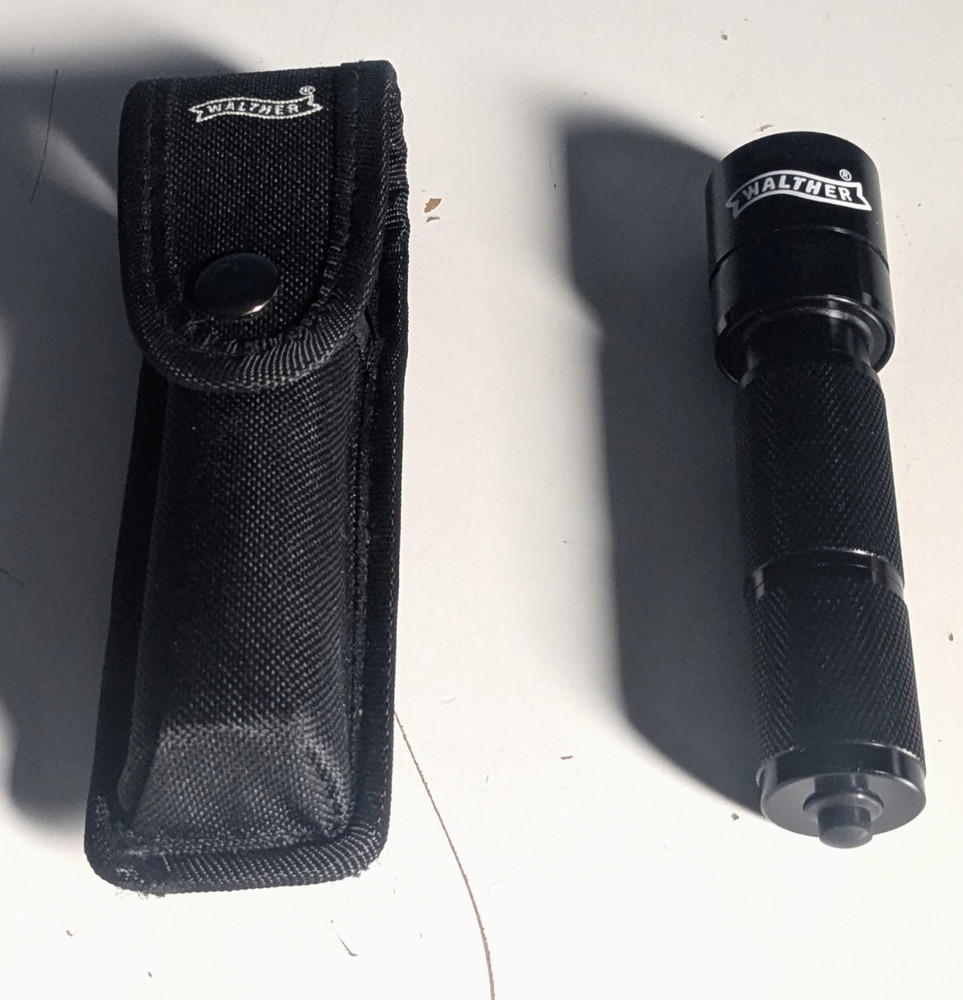Walther Flashlight  5" Tall W/ Carrying Case