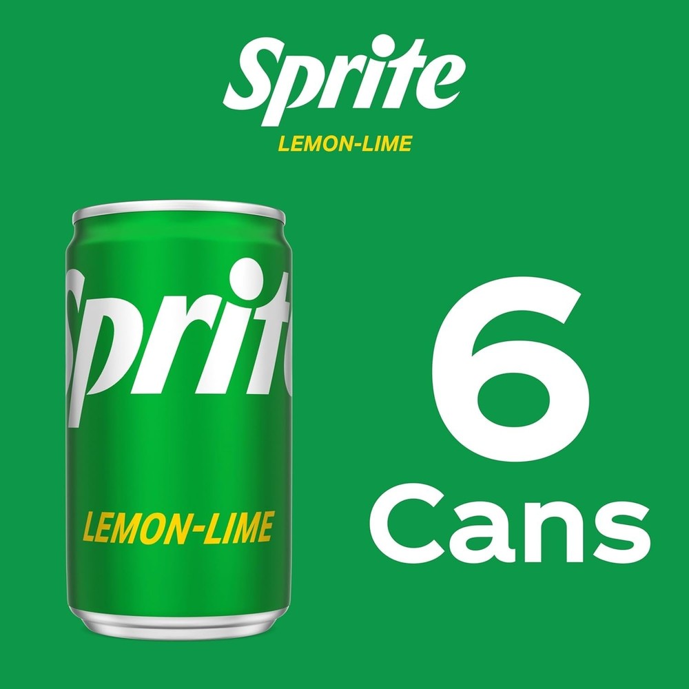 Lemon Lime Soda Soft Drinks, 7.5 fl oz, 6 Pack