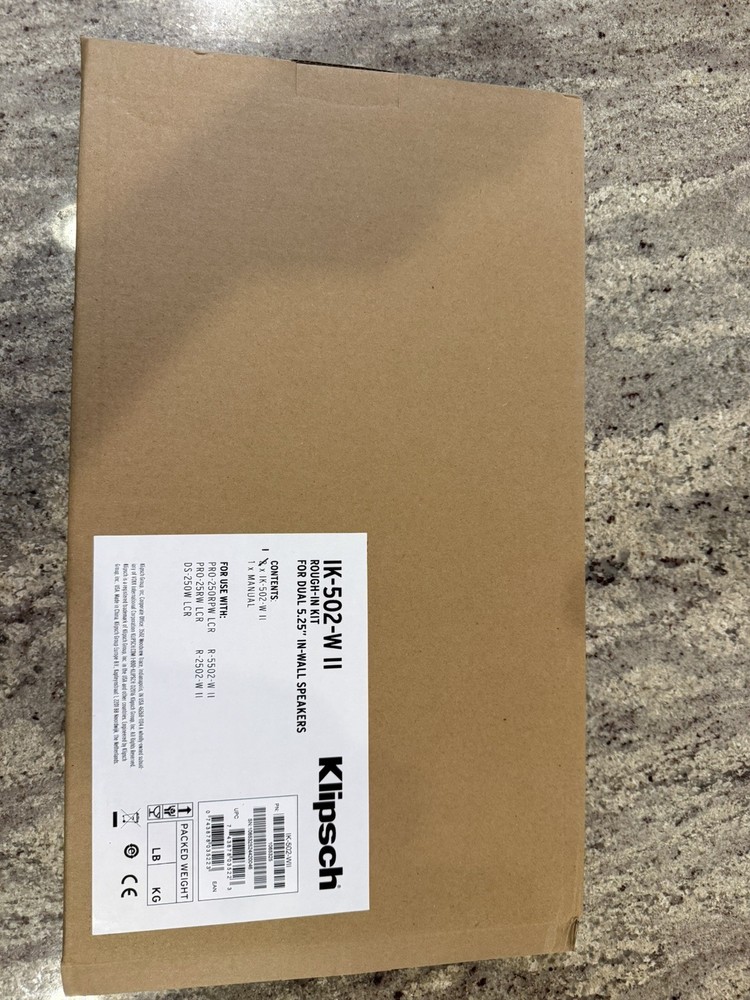 Klipsch IK-502W-II pair in wall bracket. Single