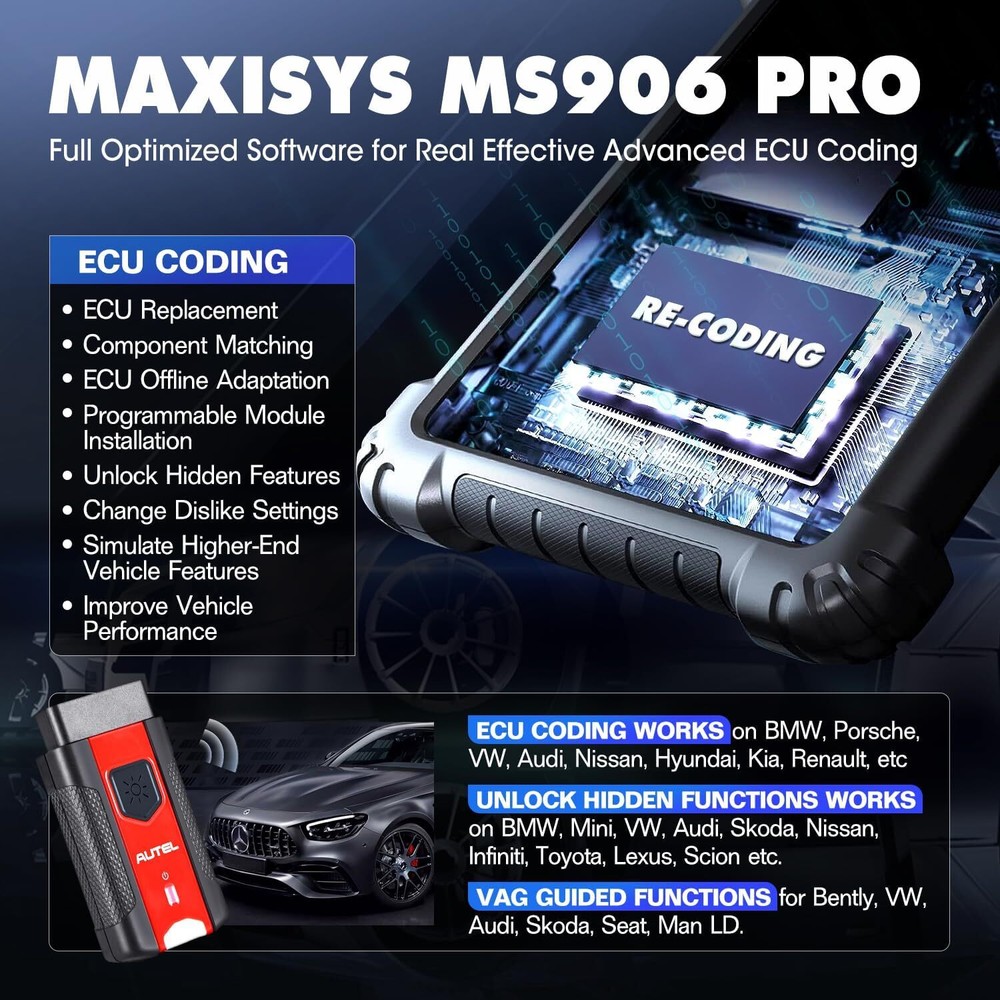 2024 Newest Autel MaxiSys MS906 Pro Coding Full System Diagnostic Scanner Tool