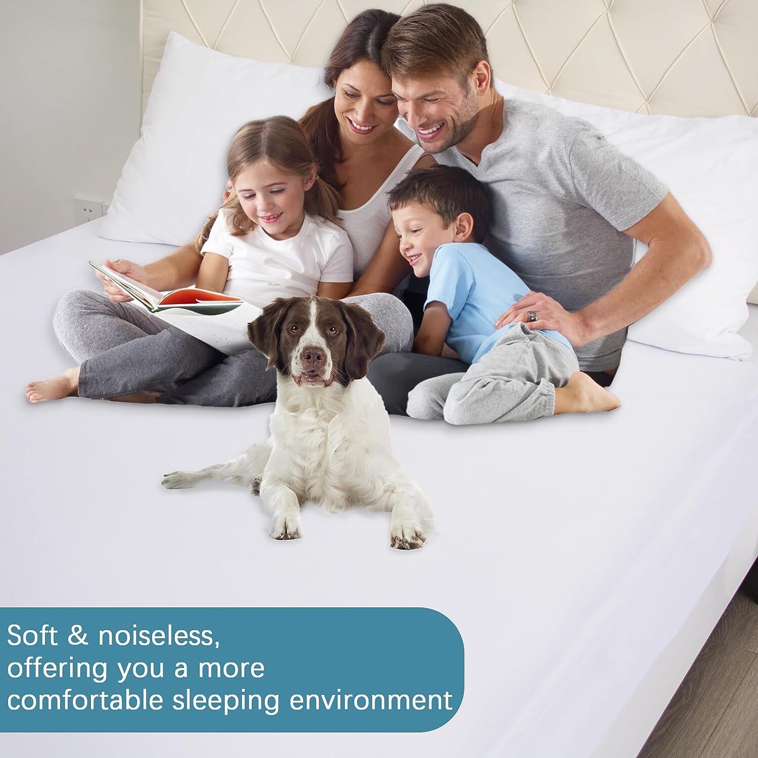 Waterproof Box Spring Encasement Zippered 6-Sided Mattress Protector Multi-size