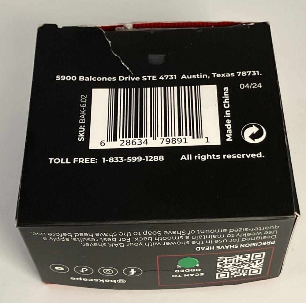 1 SEALED BAKSCAPE Replacement Precision Shave Heads