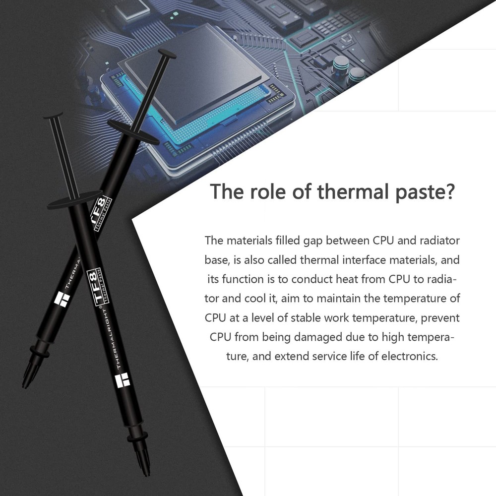 TF8 1.2g Thermal Conductive Paste - Safe & Effective for Electronics Cooling