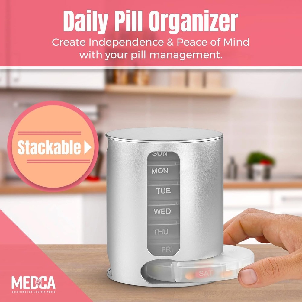 2-Pack Stackable Pill Organizers