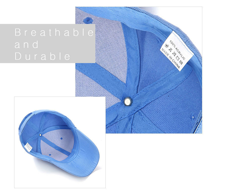 Mens Womens Baseball Cap Strap Back Adjustable Blank Plain Solid Hat Visor Caps