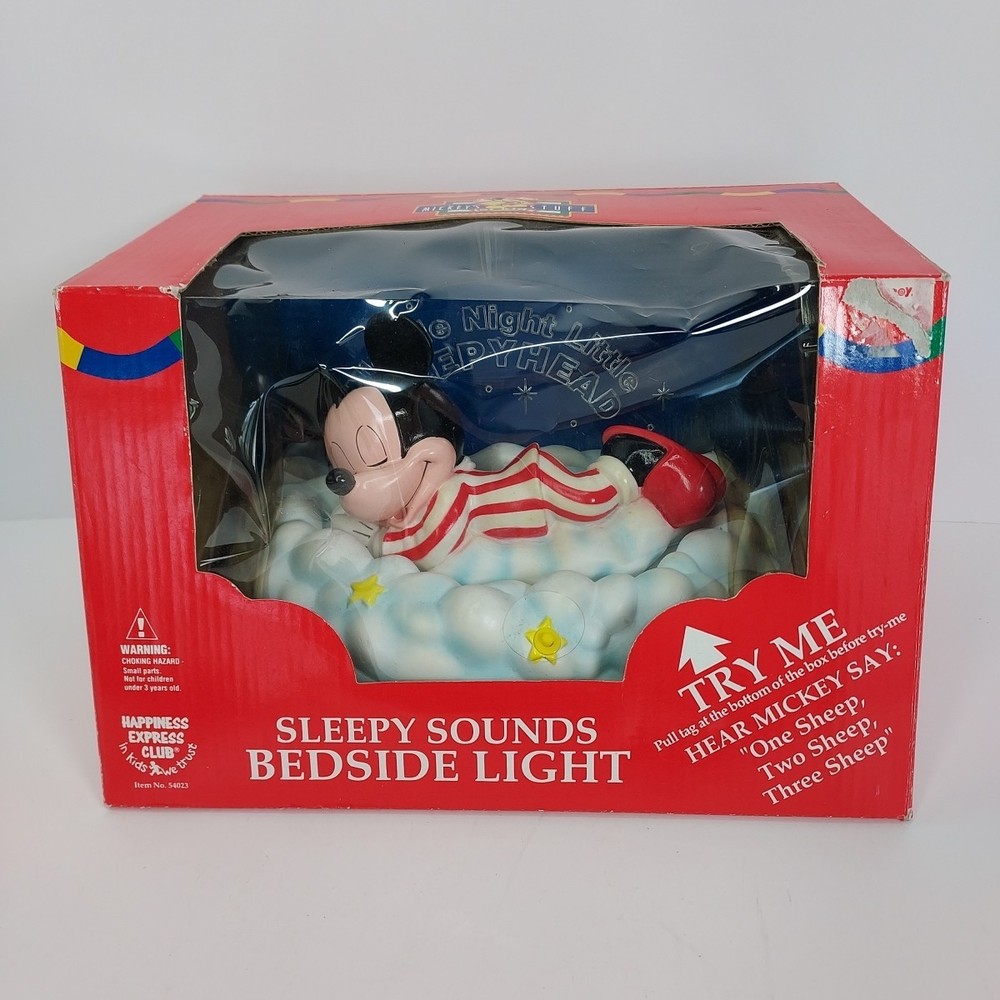 Mickeys Stuff Disney Sleepy Sounds Bedside Light Sensor Lights Up Count Sheep