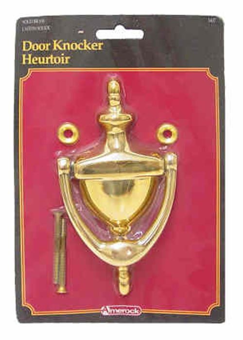 Amerock Door Knocker Solid Polished Brass 5-3/4"