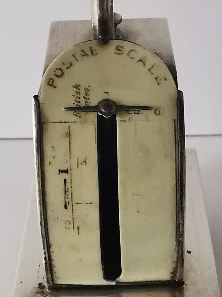 Solid Silver Postal Scales & Double Stamp Box Combi - Birm. 1907.