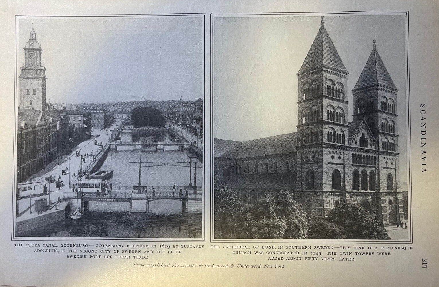 1915 Scandanavia Norway Sweden Denmark Stockholm Upsala Bergen Copenhagen