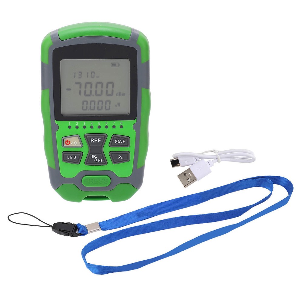 Optical Fiber Power Meter ‑70~+10dbm Digital Display Optic Cable Tester Tool