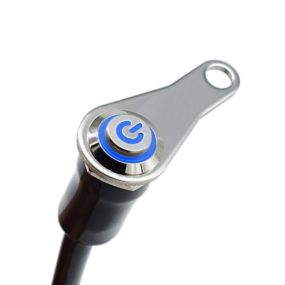 7mm LED Motorcycle Switch ON+OFF Handlebar Mount Push Button 12V Work Light
