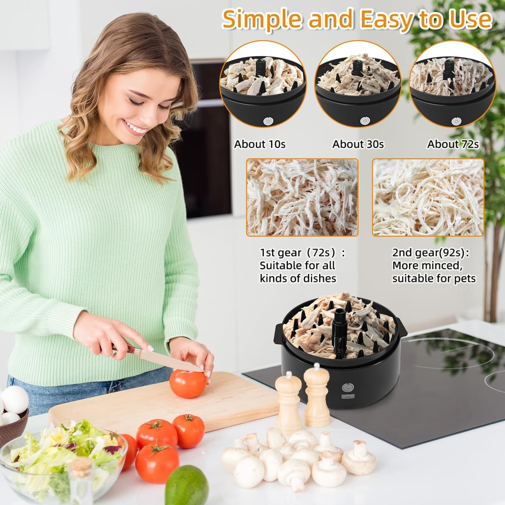 Automatic Electric Chicken Shredder Tool - USB Rechargeable Meat Grinder