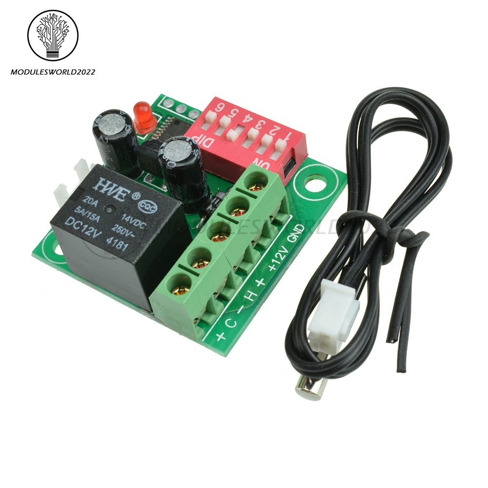 DC12V Thermostat Digital Temperature Control Switch Temp Controller 20-90℃ W1701