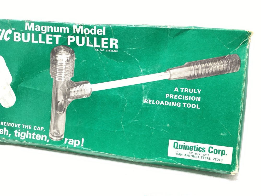 Quinetics Reloading Kinetic Bullet Puller Magnum Model W/ Original Box