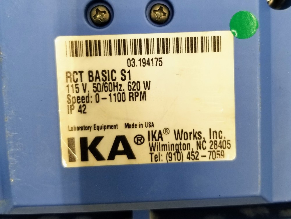 IKA RCT Basic safety control RCT BASIC S1 -FOR PARTS-
