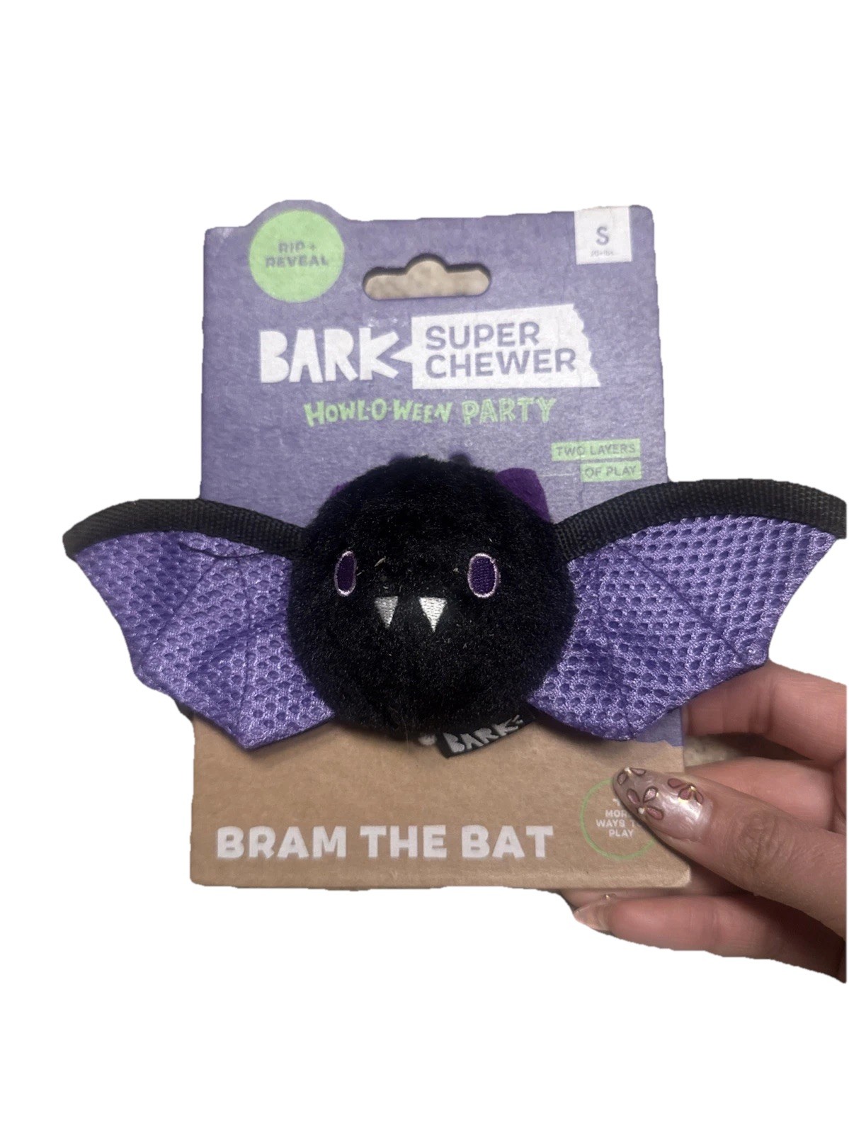 Bark Howl O Ween Super Chewer Dog Toy ~ BRAM THE BAT ~ SMALL ~ NEW