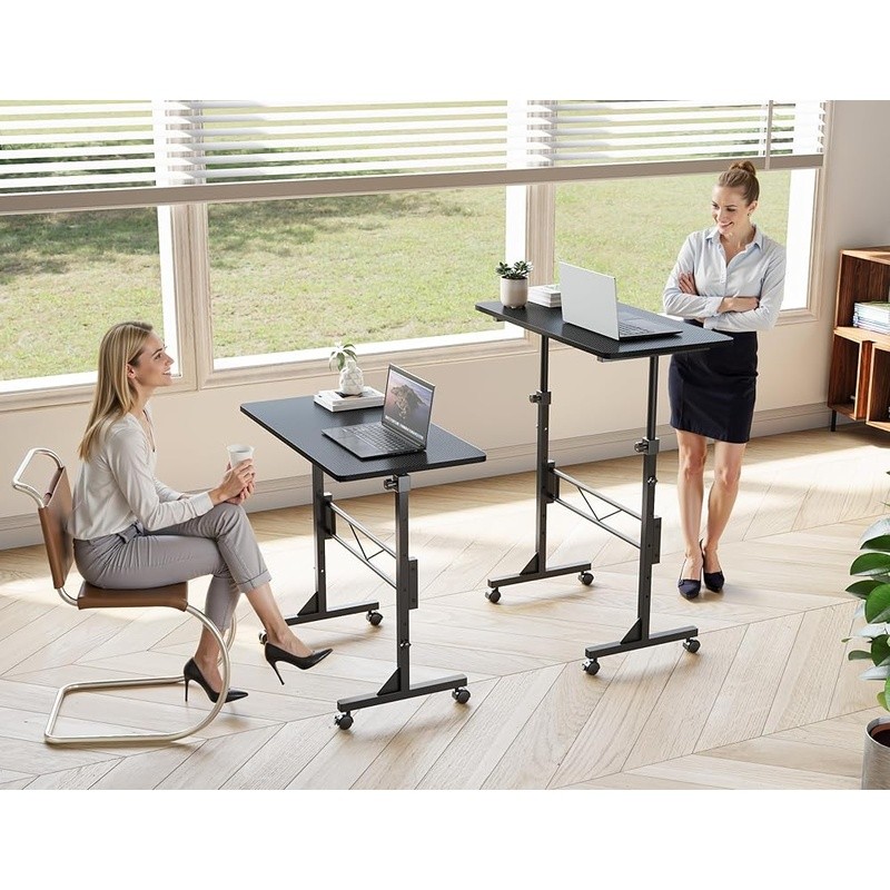 Adjustable Standing Desk Rolling Lockable Compact Height Adjustable Workspace US