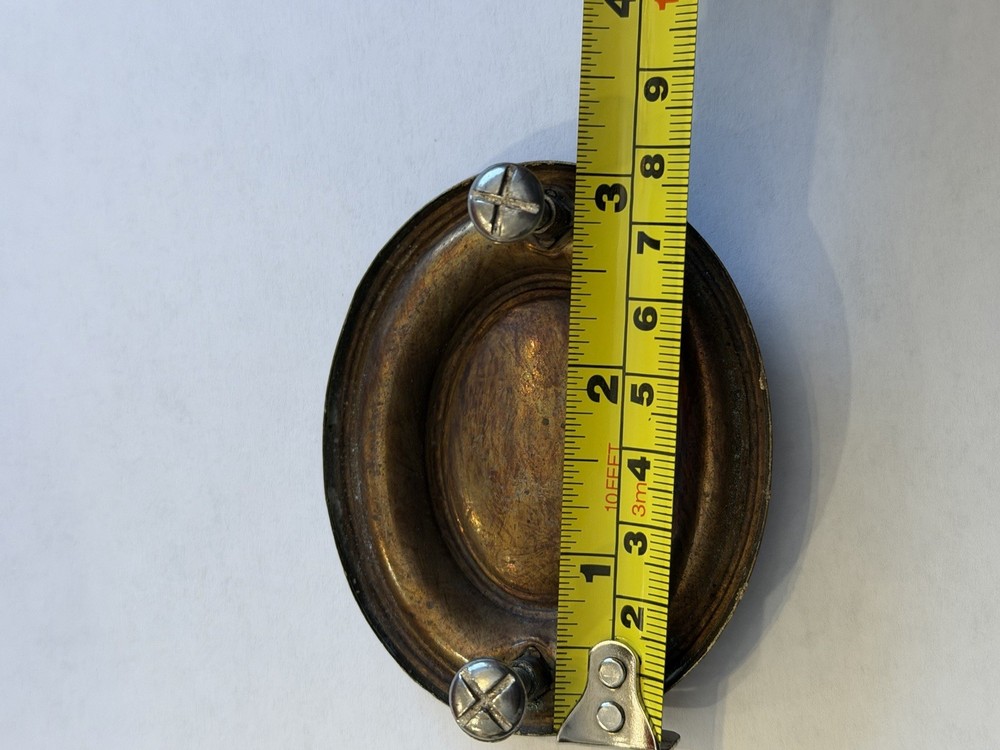 Hepplewhite Style Vintage Drawer Pull Drop Bail Brass Plated Pull 2.5”CC