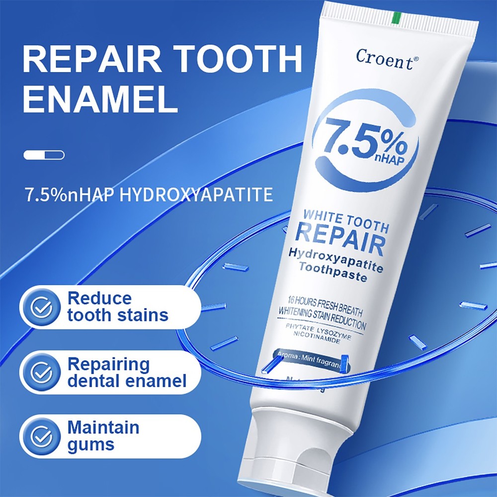 7.5% Hydroxyapatite Toothpaste Remove Yellow Tooth Stains For Sensitive Teeth