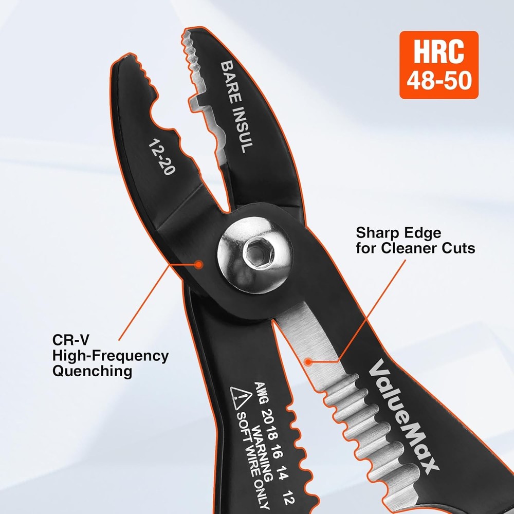 Valuemax 4-in-1 Wire Stripper Tool, Stripper, Crimper, Wire...