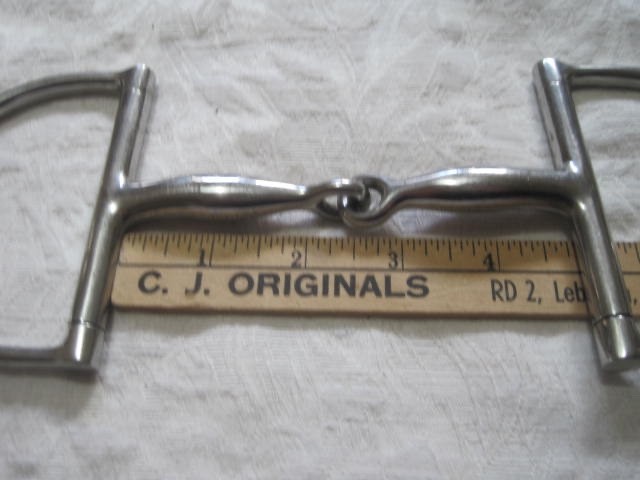 Dee Ring Jointed Snaffle 4 3/4'' Stainless Steel