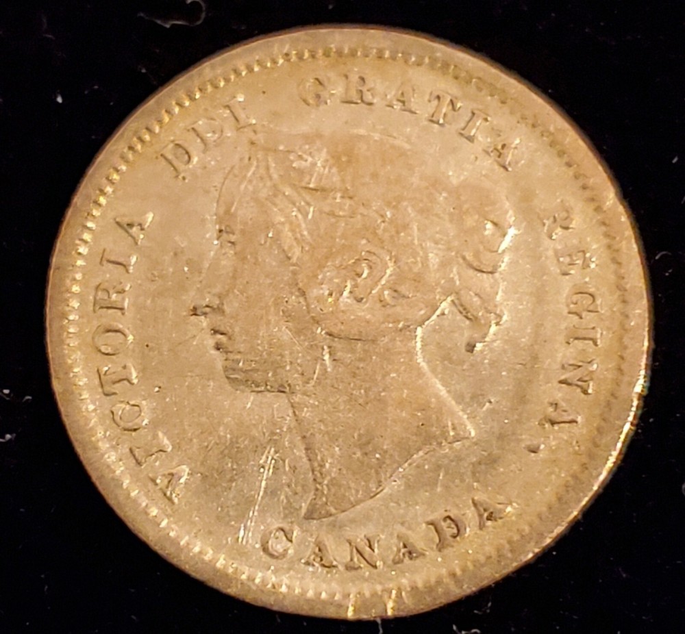 1888 Canada 5 Cent Silver Foreign Coin