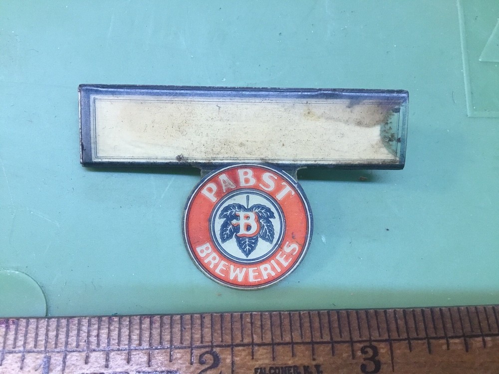 ORIGINAL VINTAGE PABST BREWERIES ID TAG