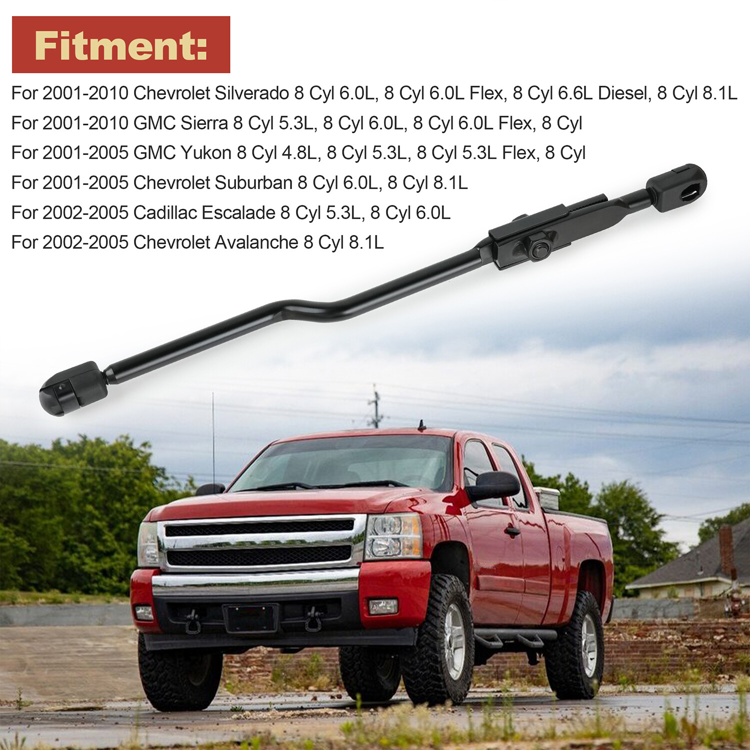 Transfer Case External Shift Control Rod 15017377 Fits GM Chevrolet 2001-2010