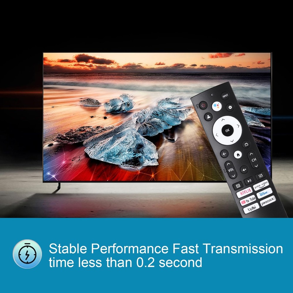 Remote Control Replacement for Hisense Smart Google TV，Compatible with black