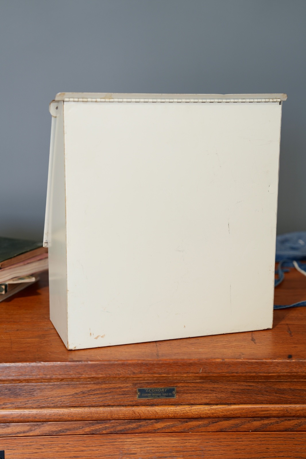 Vintage Marx Paint Brush Store Counter Display Case Antique Metal Cabinet