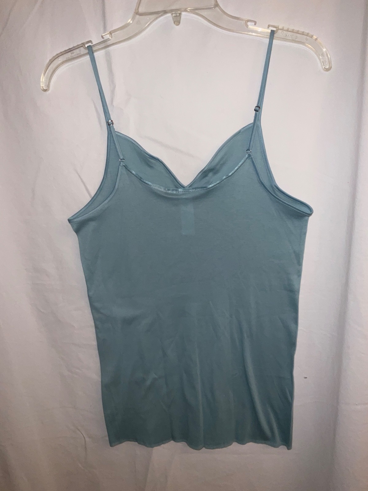 HANRO #1601 Cotton Seamless Camisole Tourmaline Blue Comfort/Soft L