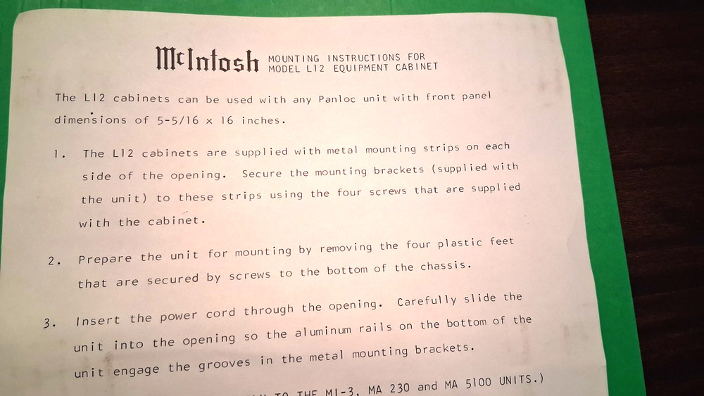 McIntosh L 12 Original box