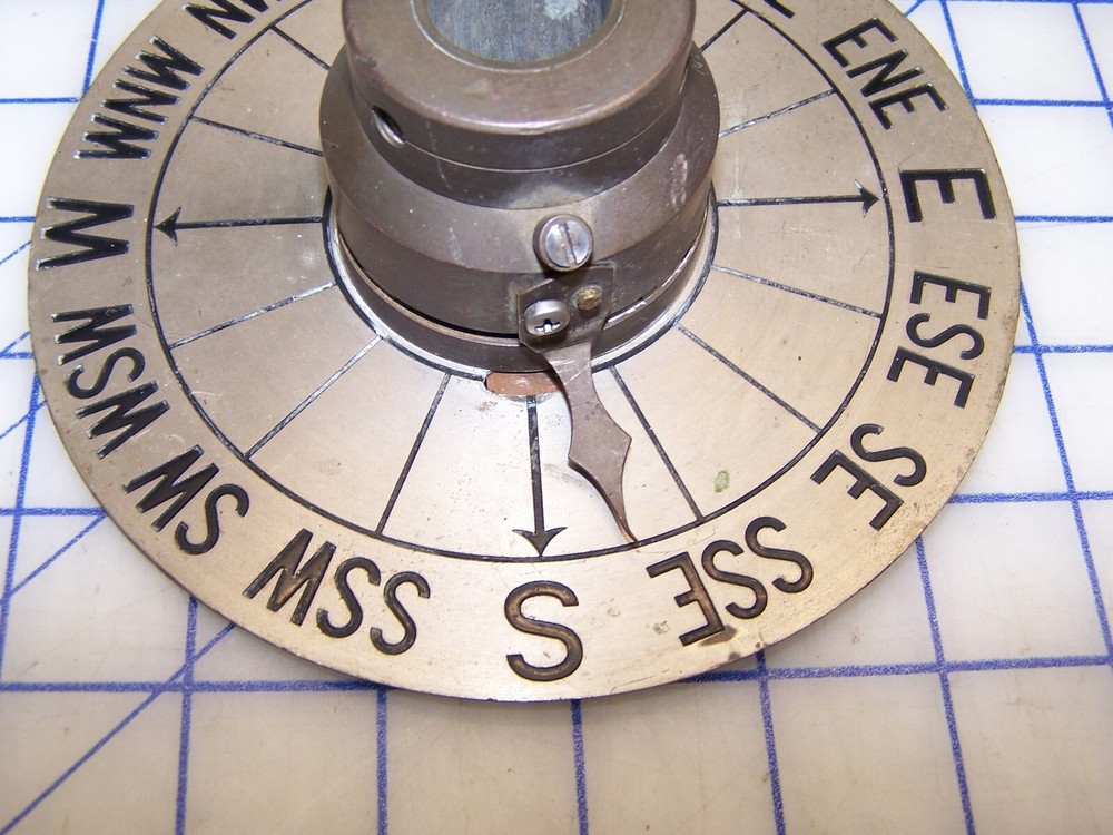 Vintage Ships Compass 6" Card w/Brass Bushing