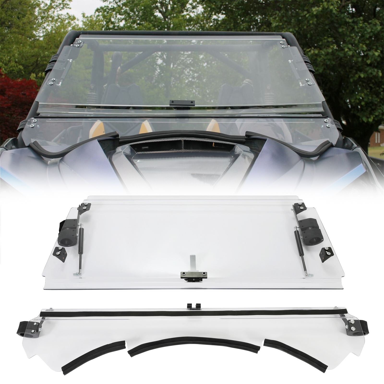 Clear Flip Windshield For 2013-2018 Can-Am Maverick 1000R/ Max 1000r/ Turbo